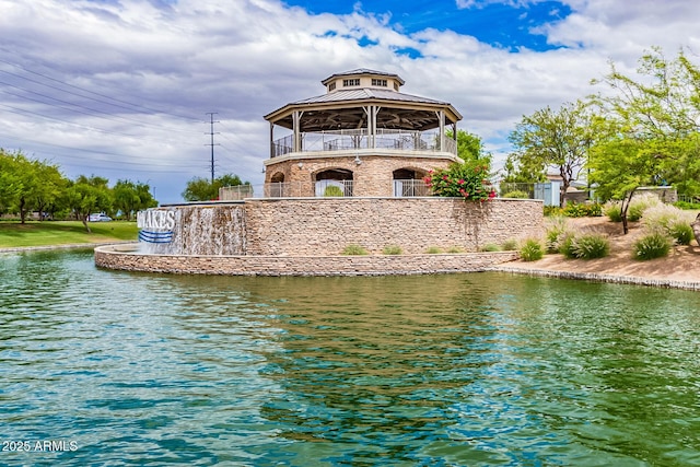 1179 E Regent Dr, Gilbert, AZ 85298 - water view featuring a gazebo