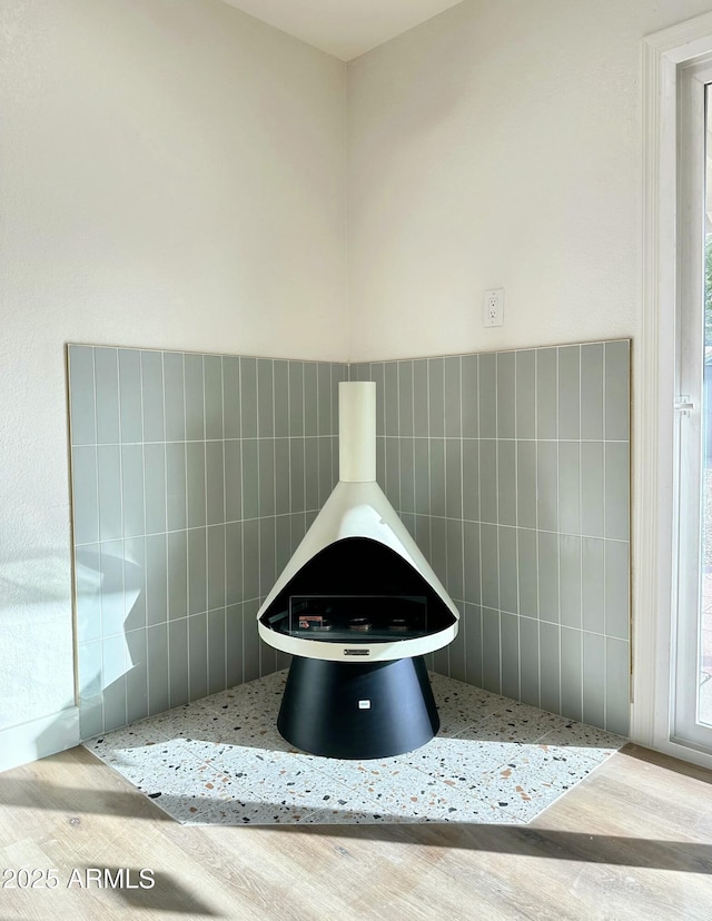 details with wood finished floors