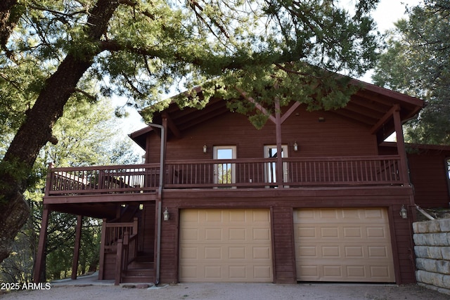 rustic home featuring a garage