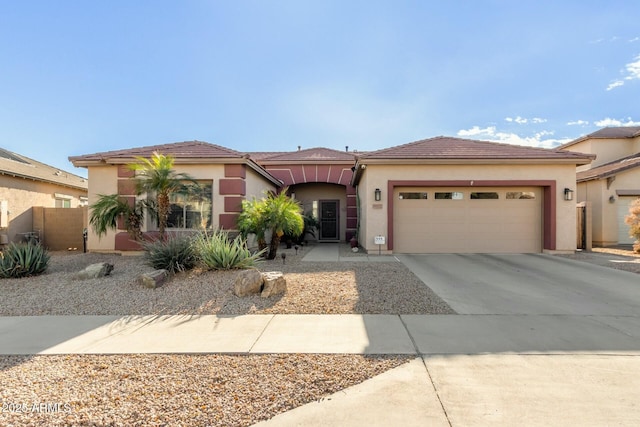 view of front facade featuring a garage