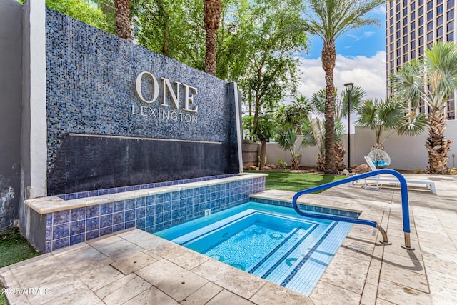 1 E Lexington Ave Unit 1108, Phoenix, AZ 85012 - view of pool with a swimming pool, a fenced backyard, and a patio area