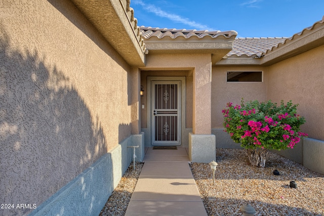 view of doorway to property