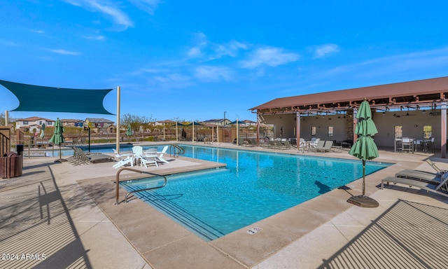 view of pool with a patio