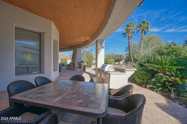 view of patio / terrace with area for grilling