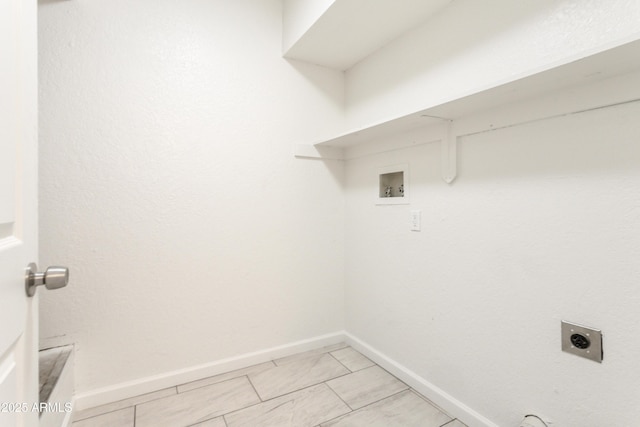 laundry area featuring washer hookup and hookup for an electric dryer