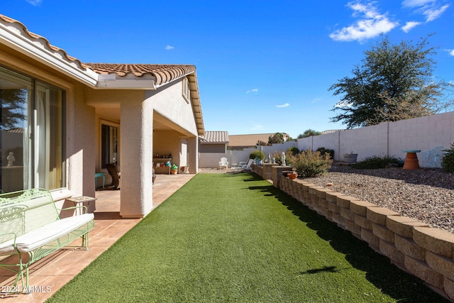 view of yard with a patio