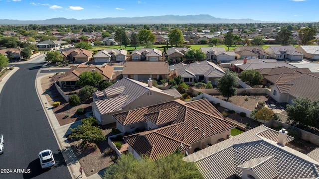 aerial view featuring a mountain view