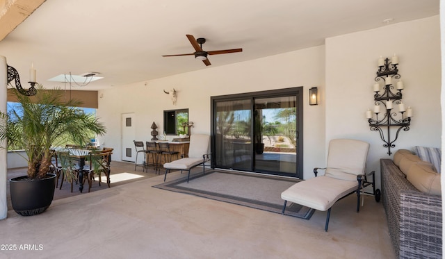 8049 E Serene St, Carefree, AZ 85377 - view of patio / terrace with ceiling fan and outdoor dining area
