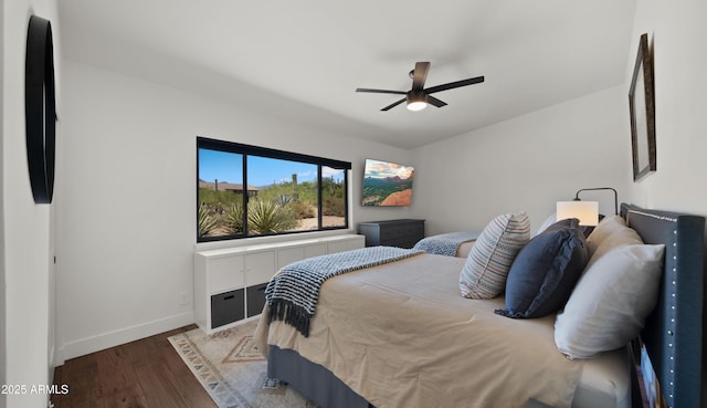 8049 E Serene St, Carefree, AZ 85377 - bedroom featuring wood finished floors and a ceiling fan