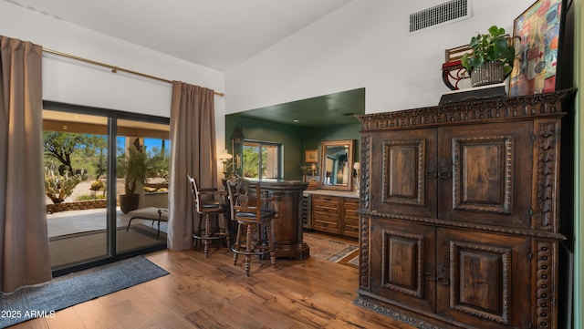 8049 E Serene St, Carefree, AZ 85377 - interior space featuring wood finished floors and high vaulted ceiling