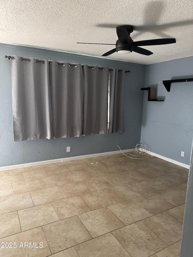 5363 N Black Canyon Highway, Phoenix, AZ 85015 - unfurnished room featuring baseboards, a ceiling fan, and a textured ceiling
