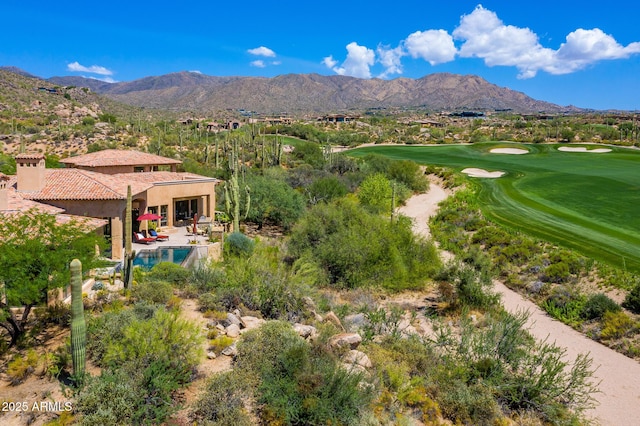exterior space with golf course view