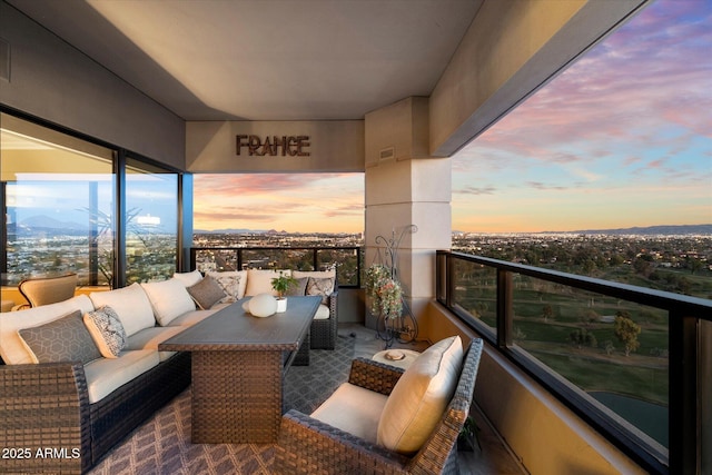 balcony with an outdoor living space