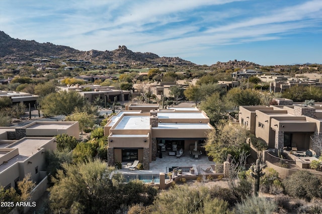 exterior space with a mountain view