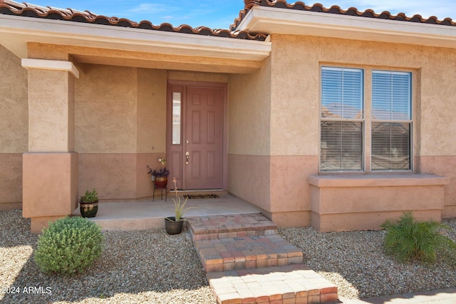 view of doorway to property