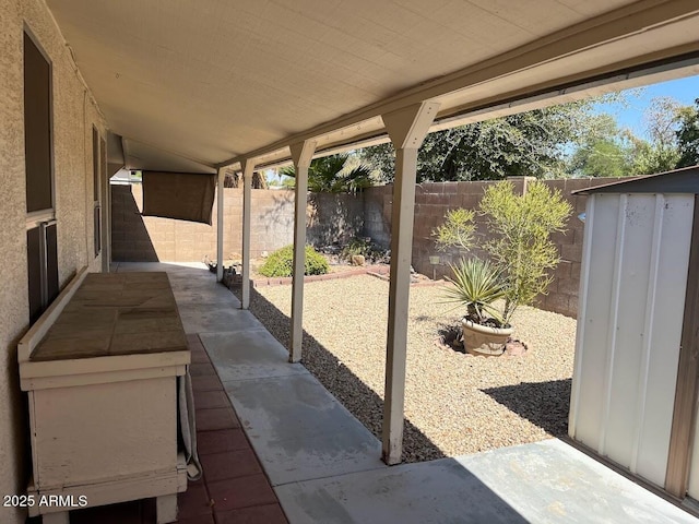 view of patio / terrace featuring a fenced backyard