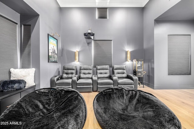 3684 E Boot Track Trl, Gilbert, AZ 85296 - home theater room with wood finished floors