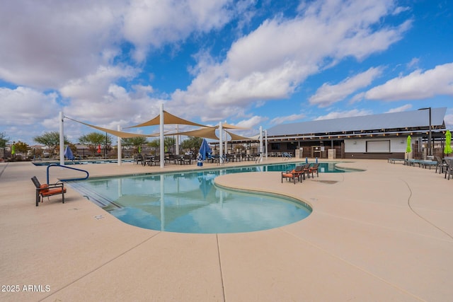 view of pool with a patio