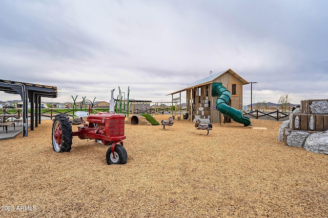 view of jungle gym