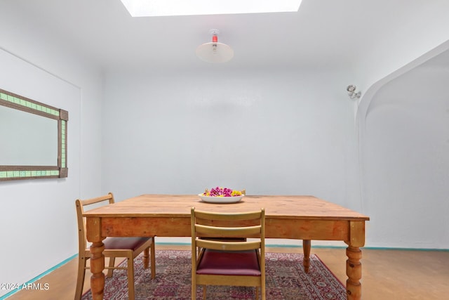 dining space featuring carpet floors