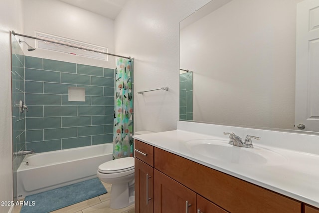 10502 W Bronco Trl, Peoria, AZ 85383 - bathroom with vanity, shower / bath combo, and toilet