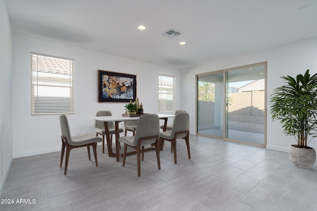 view of dining space