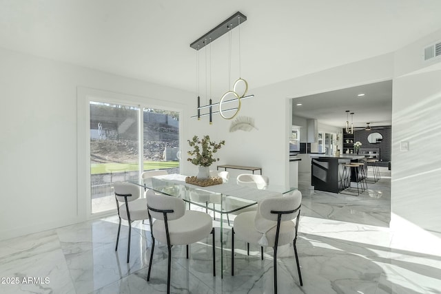 view of dining area