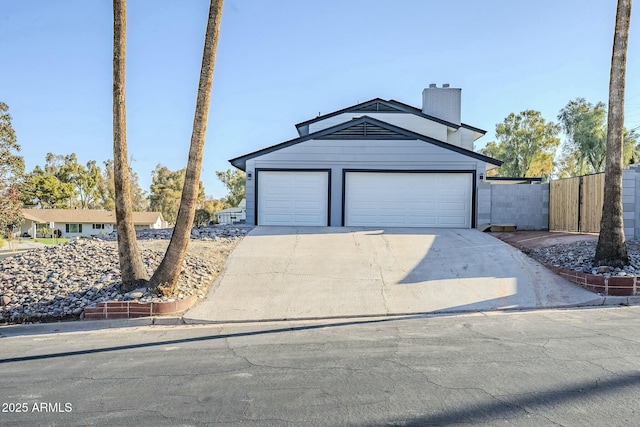 view of front facade with a garage