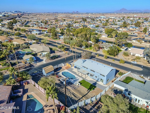 aerial view featuring a mountain view