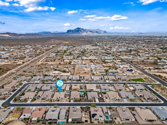 1319 N Chatsworth St, Mesa, AZ 85207 - aerial view featuring a residential view and a mountain view