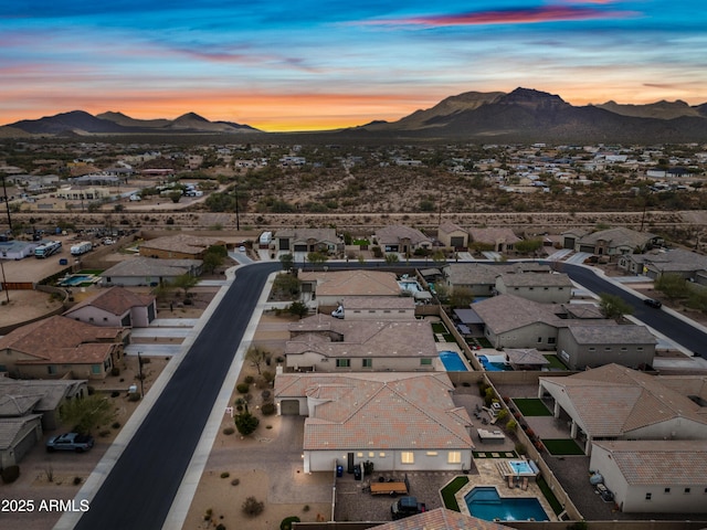 1319 N Chatsworth St, Mesa, AZ 85207 - birds eye view of property featuring a residential view and a mountain view