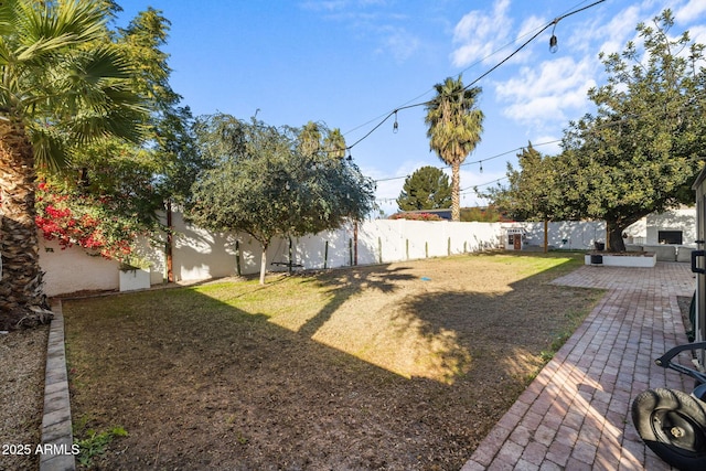 view of yard featuring a patio