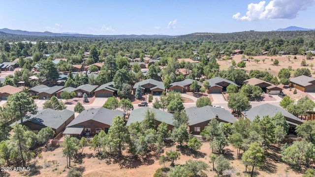 bird's eye view with a residential view and a mountain view
