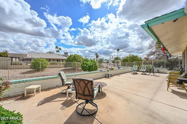 view of patio / terrace with fence