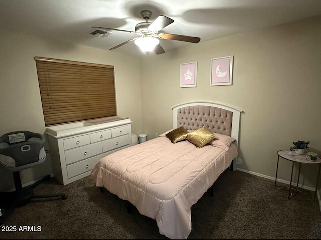 6920 S 46th Dr, Laveen, AZ 85339 - bedroom featuring dark colored carpet and ceiling fan