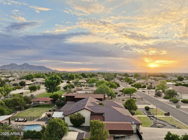 21131 E Excelsior Ave, Queen Creek, AZ 85142 - aerial perspective of suburban area featuring a mountainous background