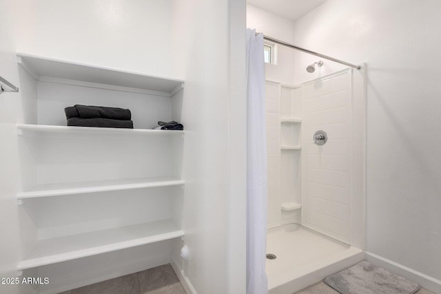 bathroom featuring walk in shower