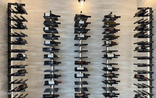 view of wine cellar