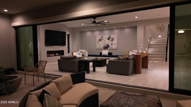 common area featuring stairway