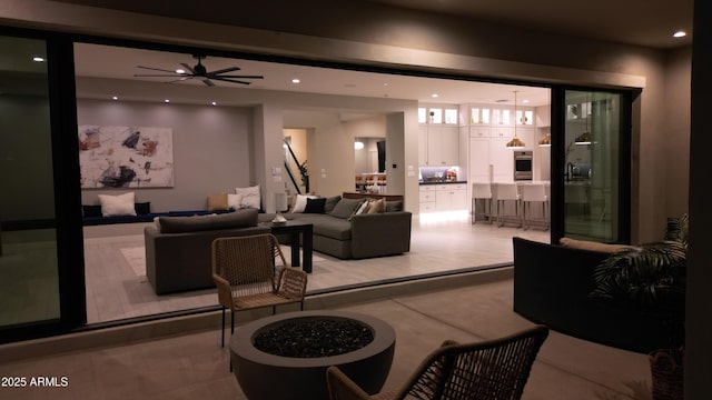 common area with a sink