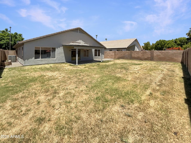 317 E Nunneley Rd, Gilbert, AZ 85296 - back of house with a fenced backyard, a patio, and stucco siding
