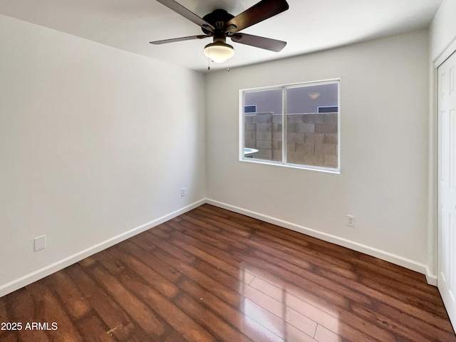 317 E Nunneley Rd, Gilbert, AZ 85296 - spare room featuring wood finished floors and a ceiling fan