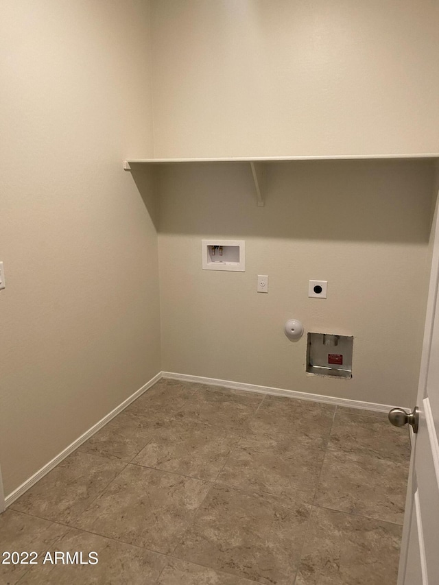 laundry room with gas dryer hookup, washer hookup, and hookup for an electric dryer