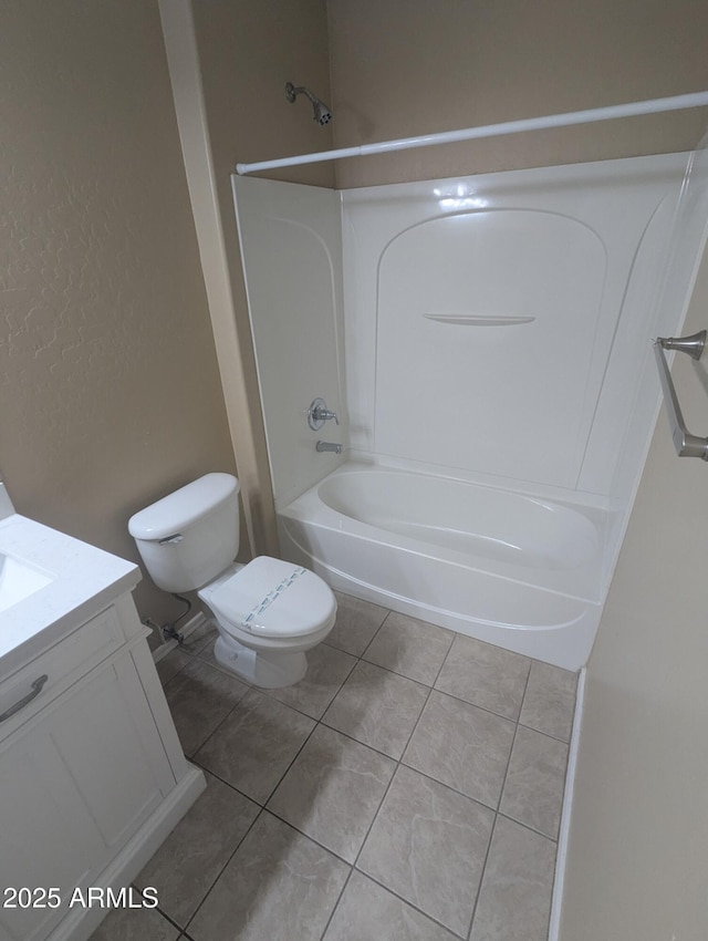 14841 W Desert Hills Dr, Surprise, AZ 85379 - bathroom featuring tile patterned flooring, vanity, shower / bathtub combination, and toilet