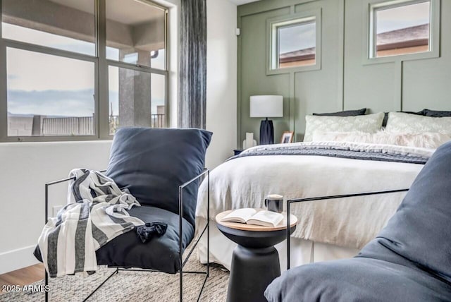 bedroom featuring hardwood / wood-style flooring