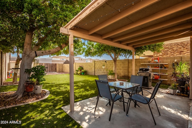 view of patio / terrace with area for grilling