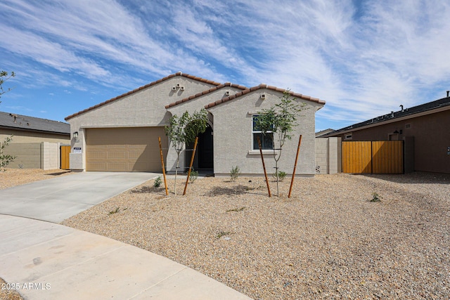 17716 W Fulton St, Goodyear, AZ 85338 - ranch-style house with stucco siding, a garage, fence, and concrete driveway