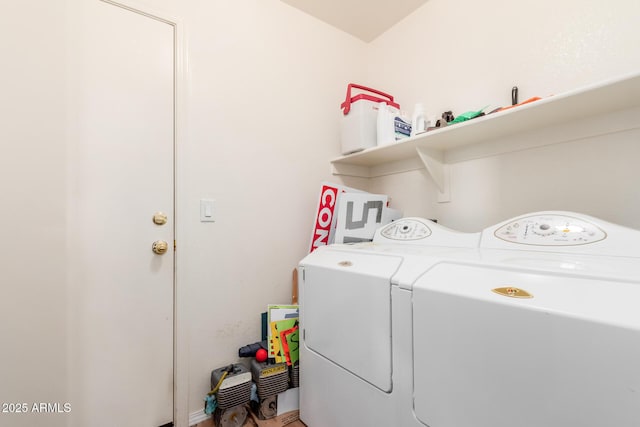 laundry room with laundry area and separate washer and dryer