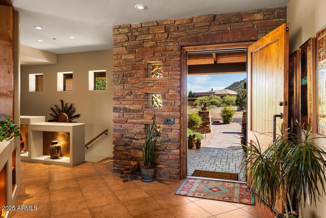 30 Paraiso Corte, Sedona, AZ 86351 - entrance foyer featuring tile patterned floors and recessed lighting