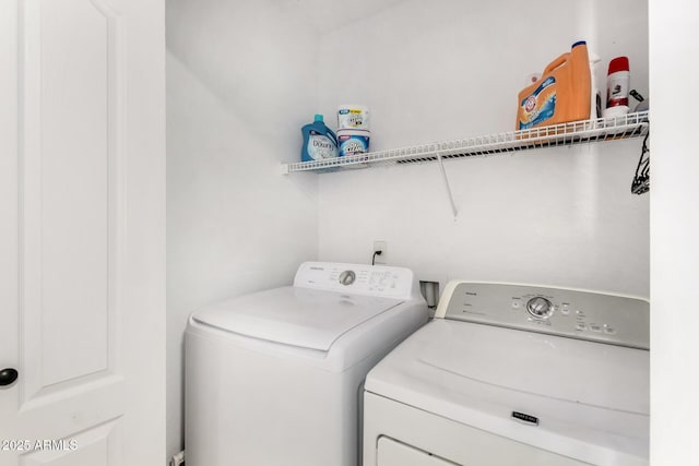 laundry area with washer and dryer